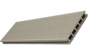 stone grey groove effect composite decking