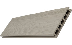 stone grey wood effect composite decking